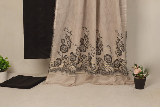 3 Piece  doria lawn with banarsi shawl with barosha shirt     BSL23