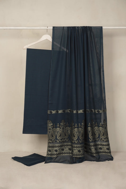 Lawn 3 piece with light weight Jacquard shawl    BSLa3