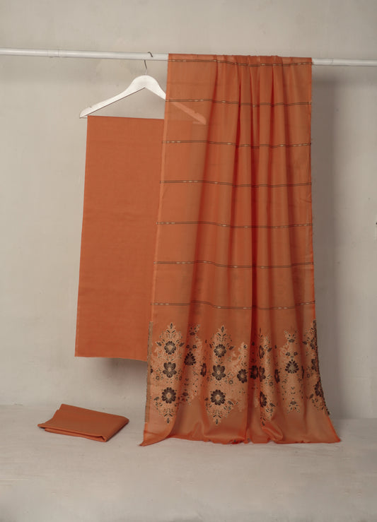 3 Piece  doria lawn with banarsi shawl    BSL26