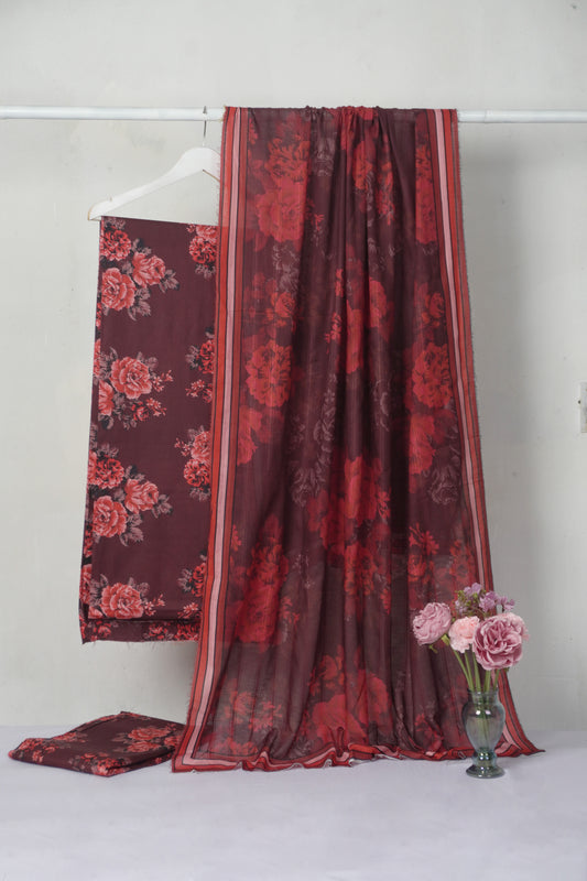 3Piece - Printed   Lawn Suit LPT 11