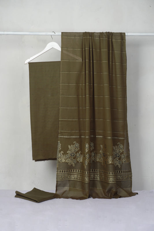 Lawn 3 piece with light weight Jacquard shawl      BSLB4