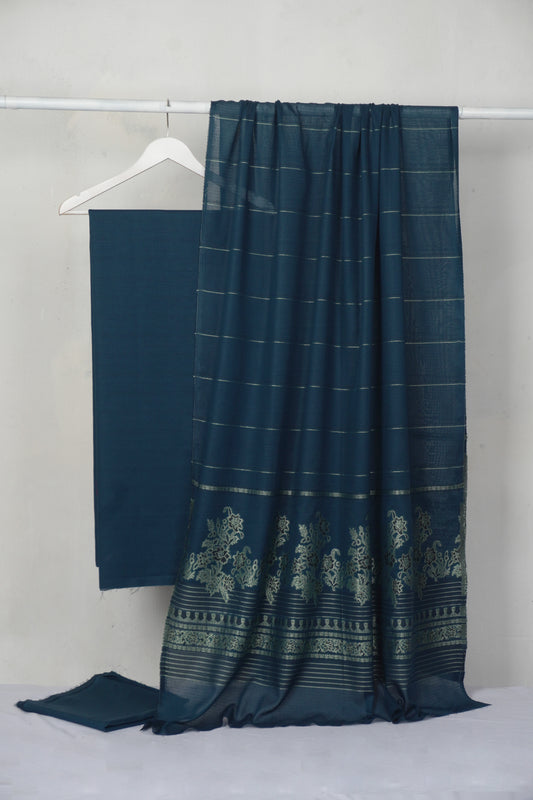 Lawn 3 piece with light weight Jacquard shawl        BSLB7