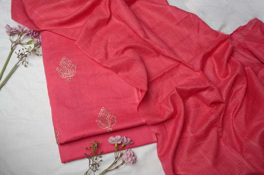3 piece lawn  Embroided shirt with zariline soft shawl      RE2