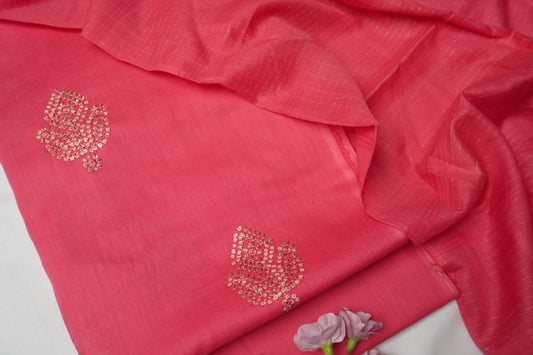 3 piece lawn  Embroided shirt with zariline soft shawl      RE2