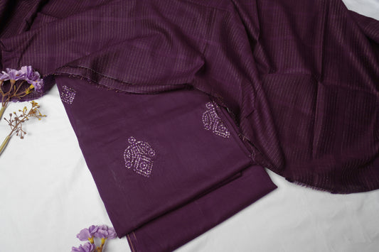 3 piece lawn  Embroided shirt with zariline soft shawl      RE3