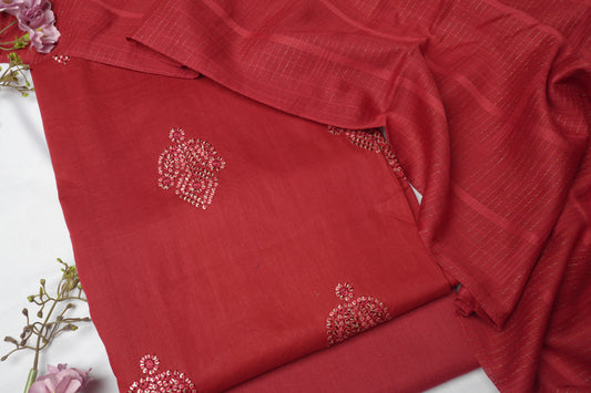 3 piece lawn  Embroided shirt with zariline soft shawl    RE4