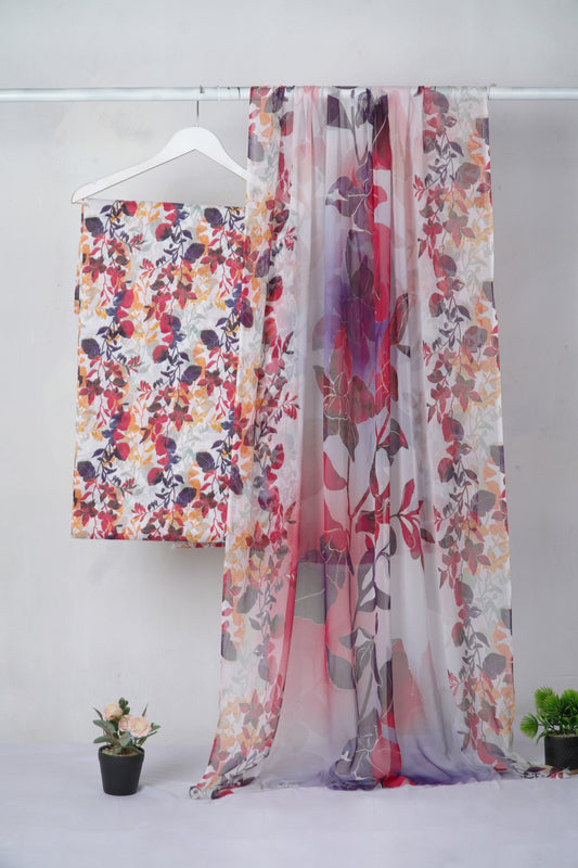 Lawn Printed 3 Piece with Bamber Dubatta BS6