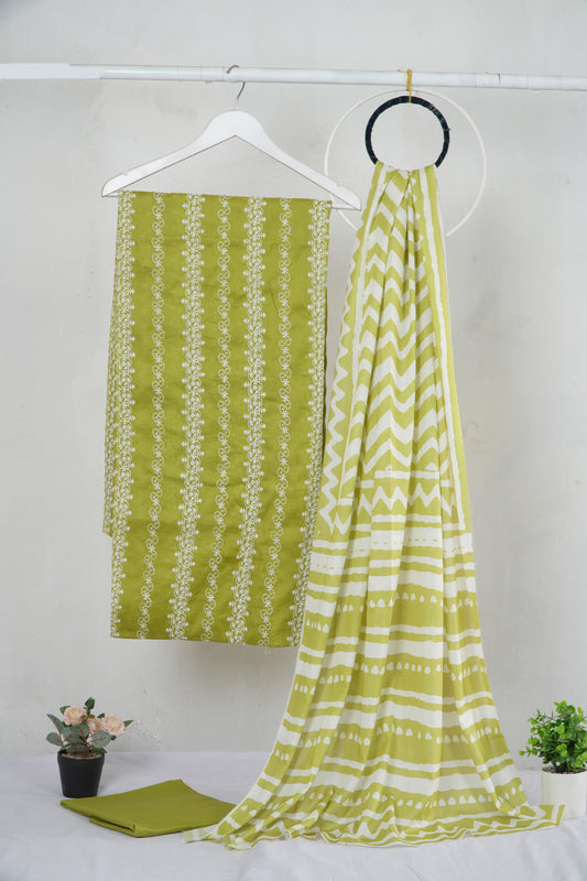 3 piece Lawn Embroided shirt with  digital printed dubatta EDD18