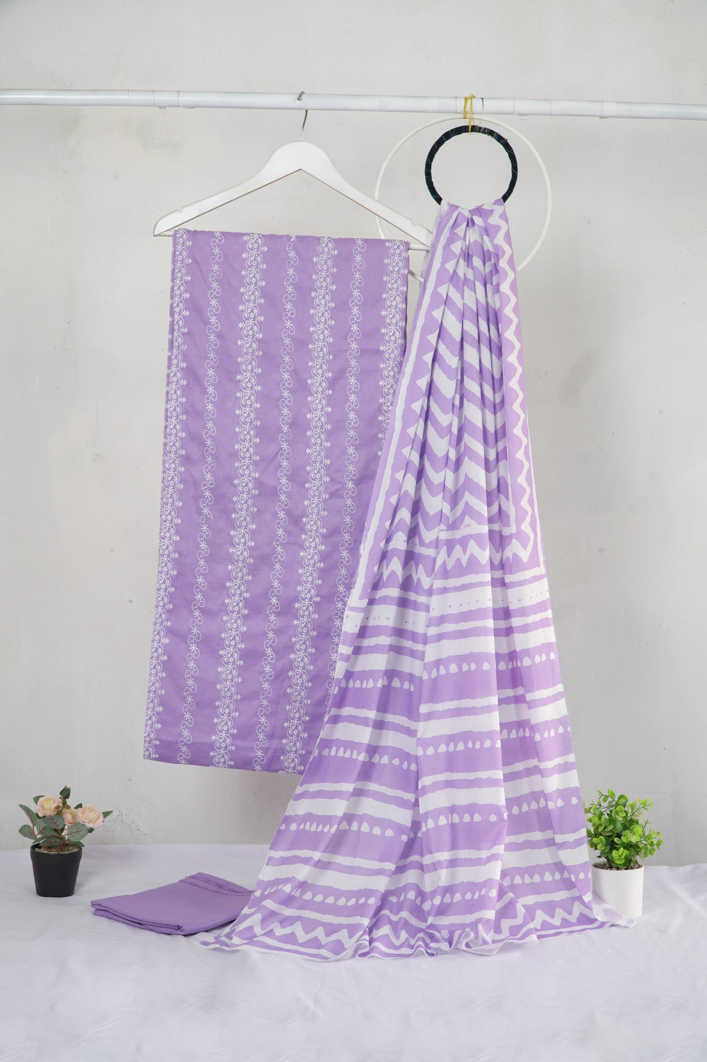 3 piece Lawn Embroided shirt with  digital printed dubatta EDD19