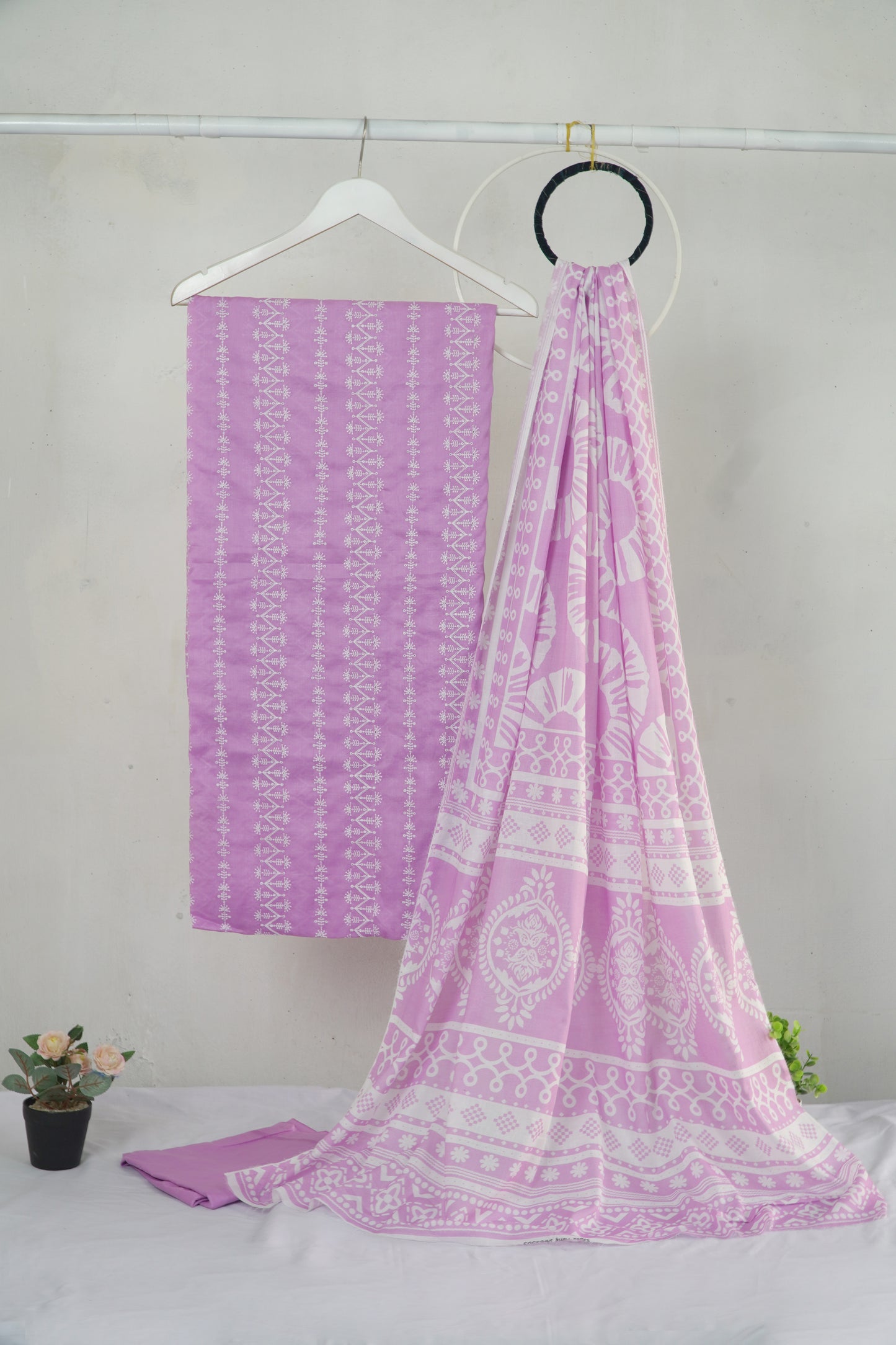 3 piece Lawn Embroided shirt with  digital printed dubatta EDDS4