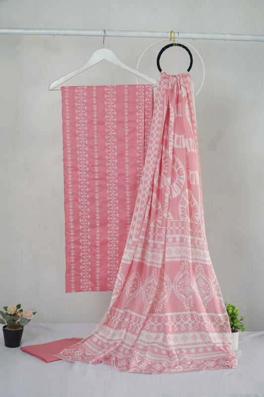 3 piece Lawn Embroided shirt with  digital printed dubatta EDDS5