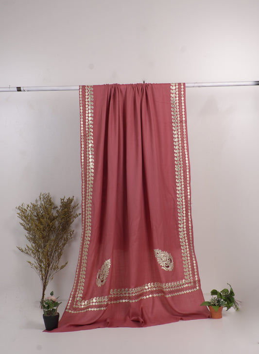 Gotta stone work acralic pashmina shawls ( shooking )