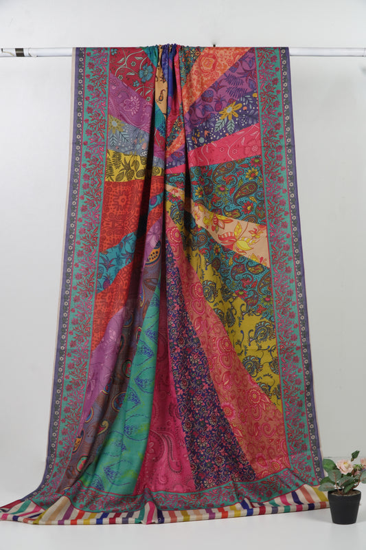 Acralic Printed  Pashmina shawl FND