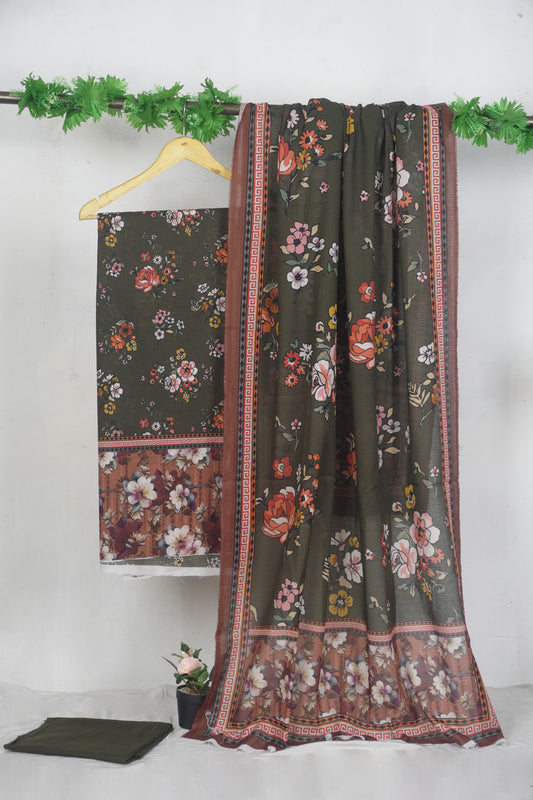 3Piece - Printed BANA DOORIYA Lawn Suit SRD4