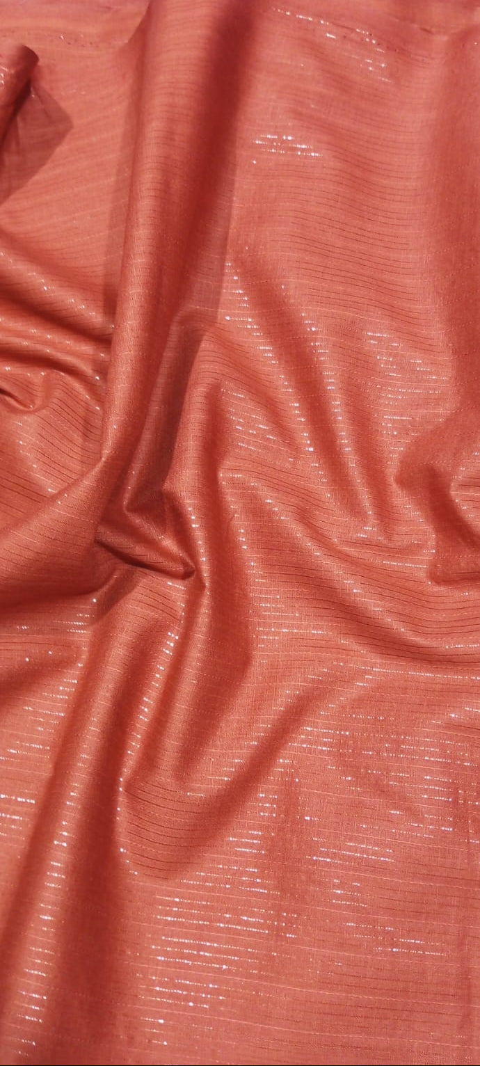 lawn Zari line   2-piece Rust