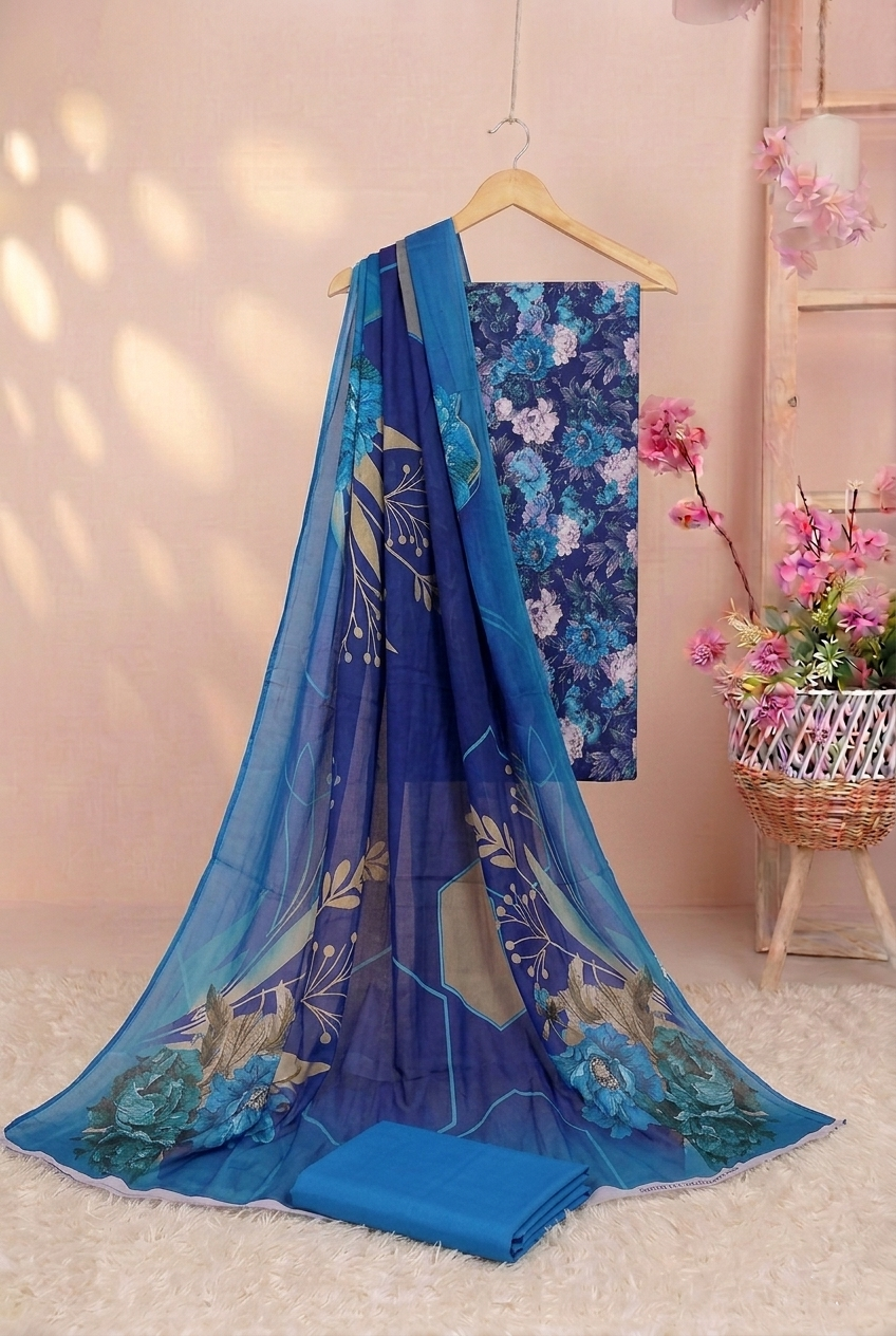 3Piece - Printed Lawn Suit awm