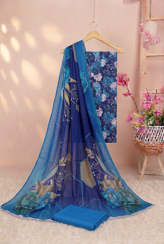 3Piece - Printed Lawn Suit awm