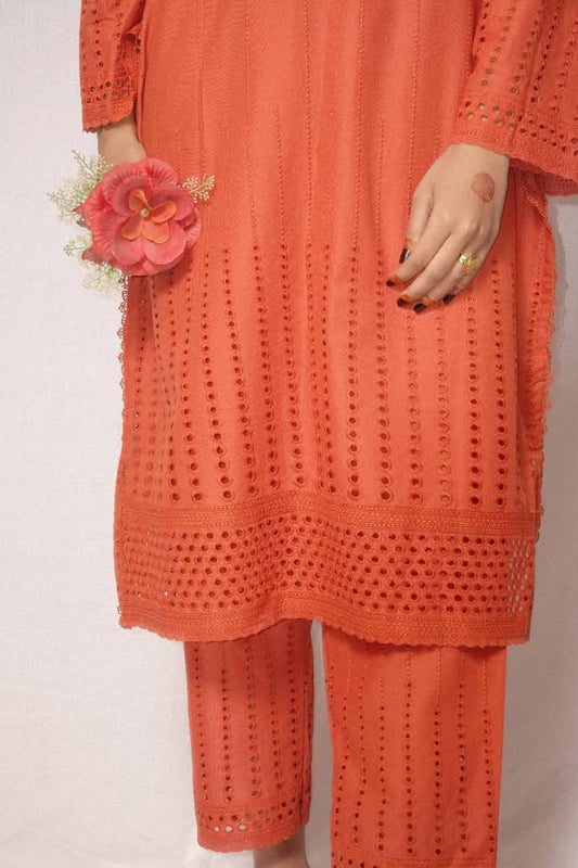 Ready to wear Boring plus embroidery Rust   2 piece BRD3