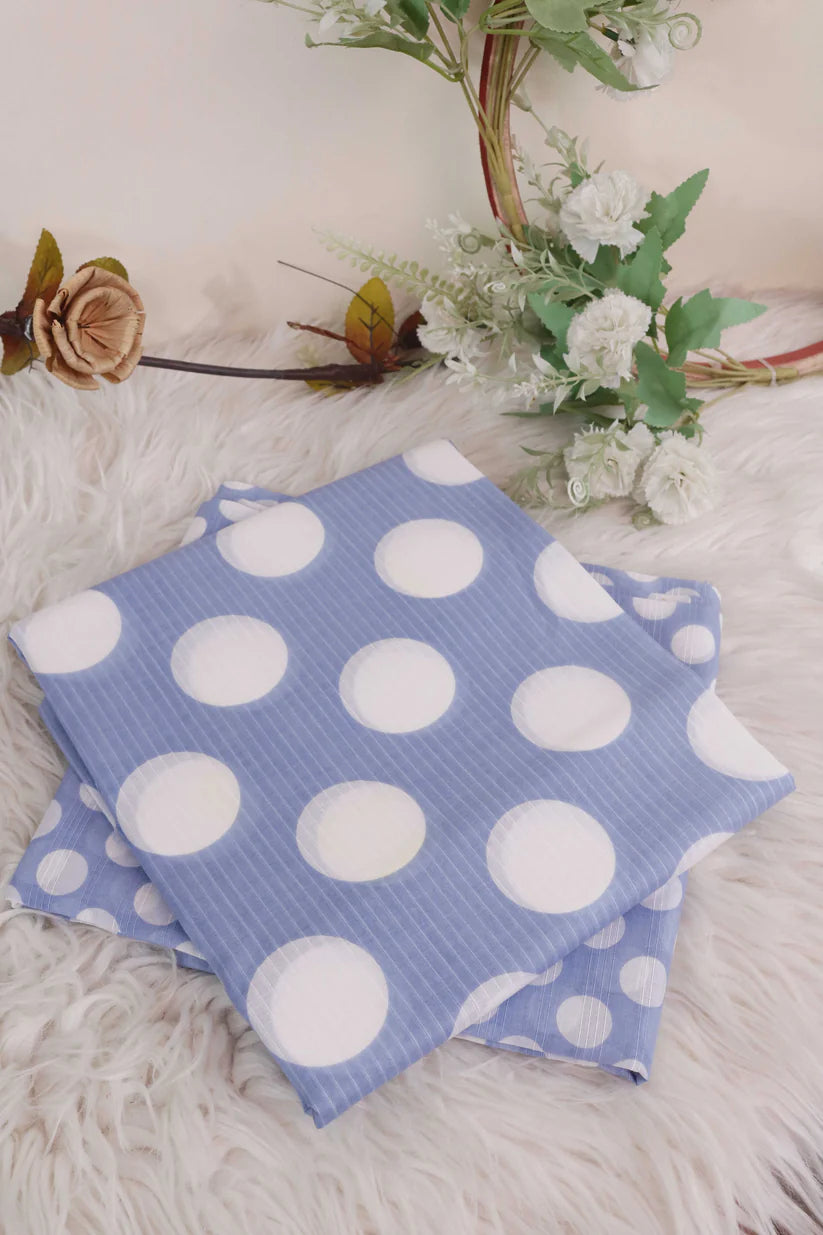 Dooriya Lawn Polka Dot Collection PDBLU