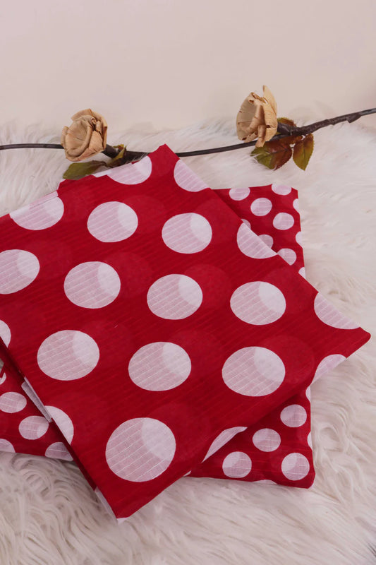 Dooriya Lawn Polka Dot Collection PDred