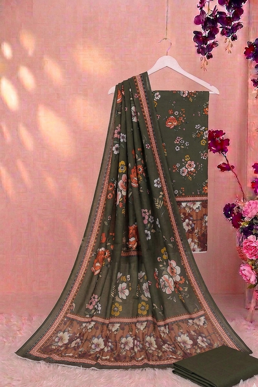 3Piece - Printed BANA DOORIYA Lawn Suit SRD4