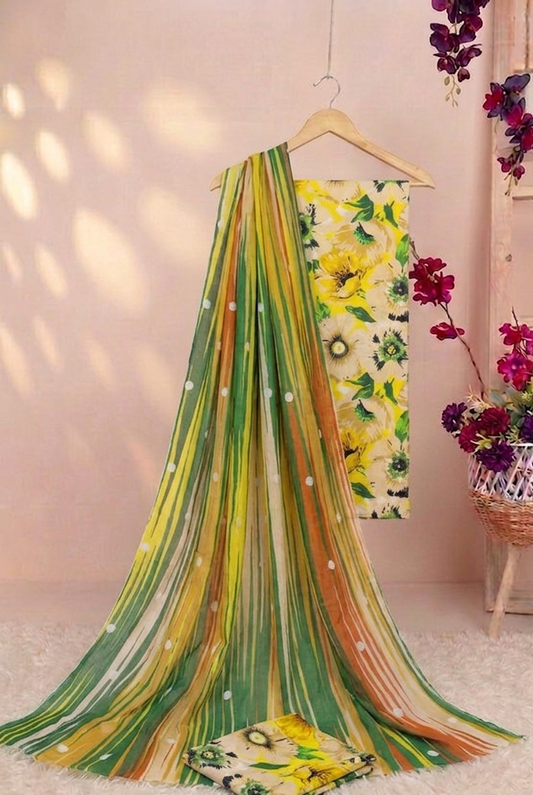 3Piece - Printed   Lawn Suit LPT6