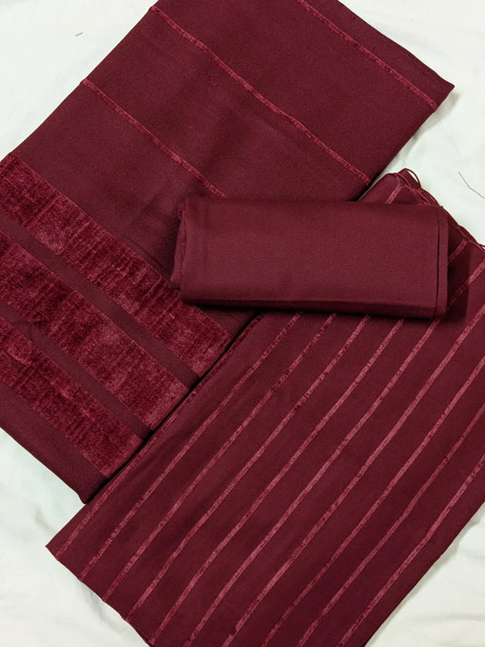 ALPINE VELVET MARINA 3PC LUXURY WINTER MAHROON