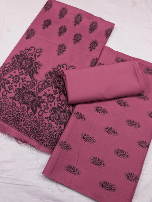 3PC MARINA MOTIF BROSHA VERY SOFT PREMIUM QUALITY WINTER COLLECTION (tea pink 1.1)