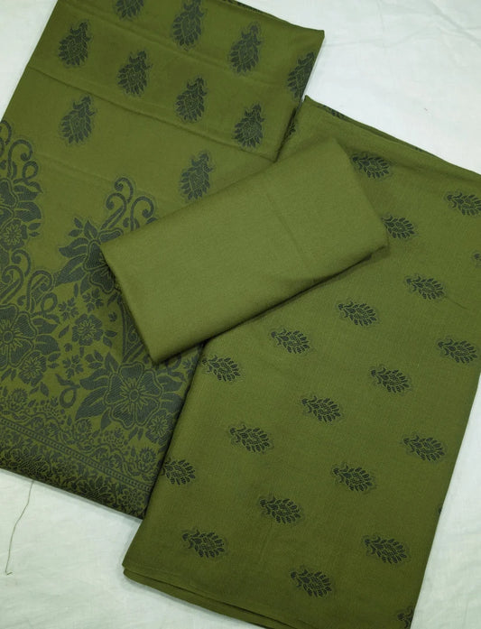 3PC MARINA MOTIF BROSHA VERY SOFT PREMIUM QUALITY WINTER COLLECTION (mehndi1.1)
