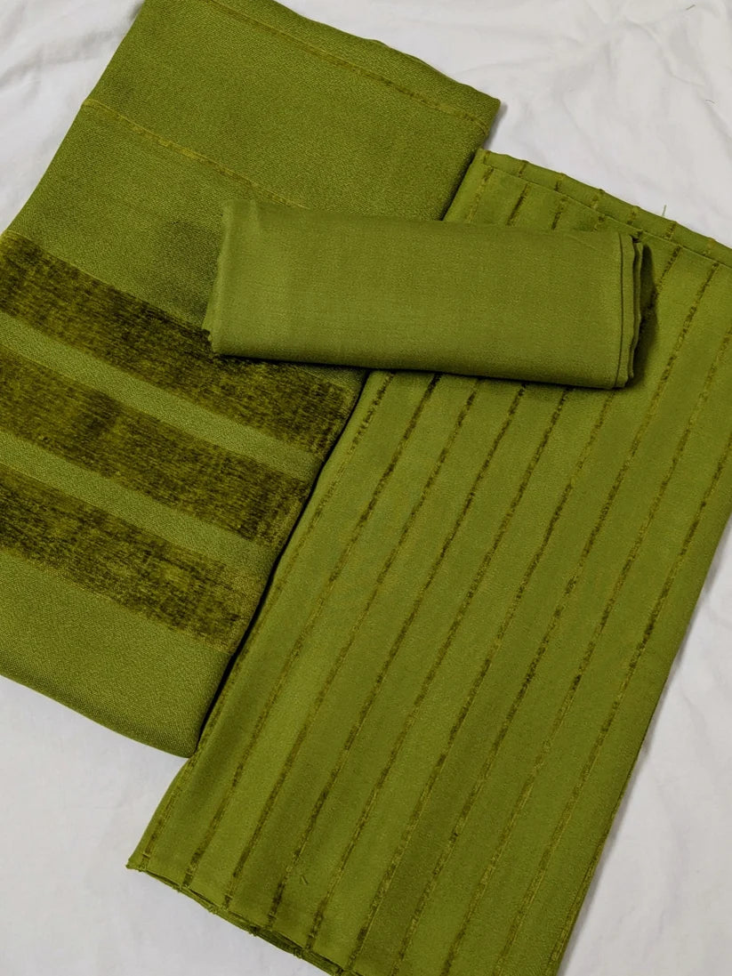 ALPINE VELVET MARINA 3PC LUXURY WINTER (GRASS GREEN COLOR)