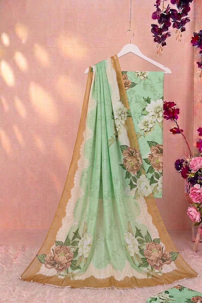 3Piece - Printed   Lawn Suit LPT 12
