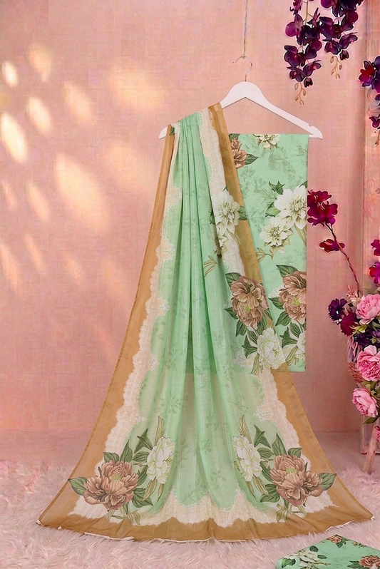 3Piece - Printed   Lawn Suit LPT 12
