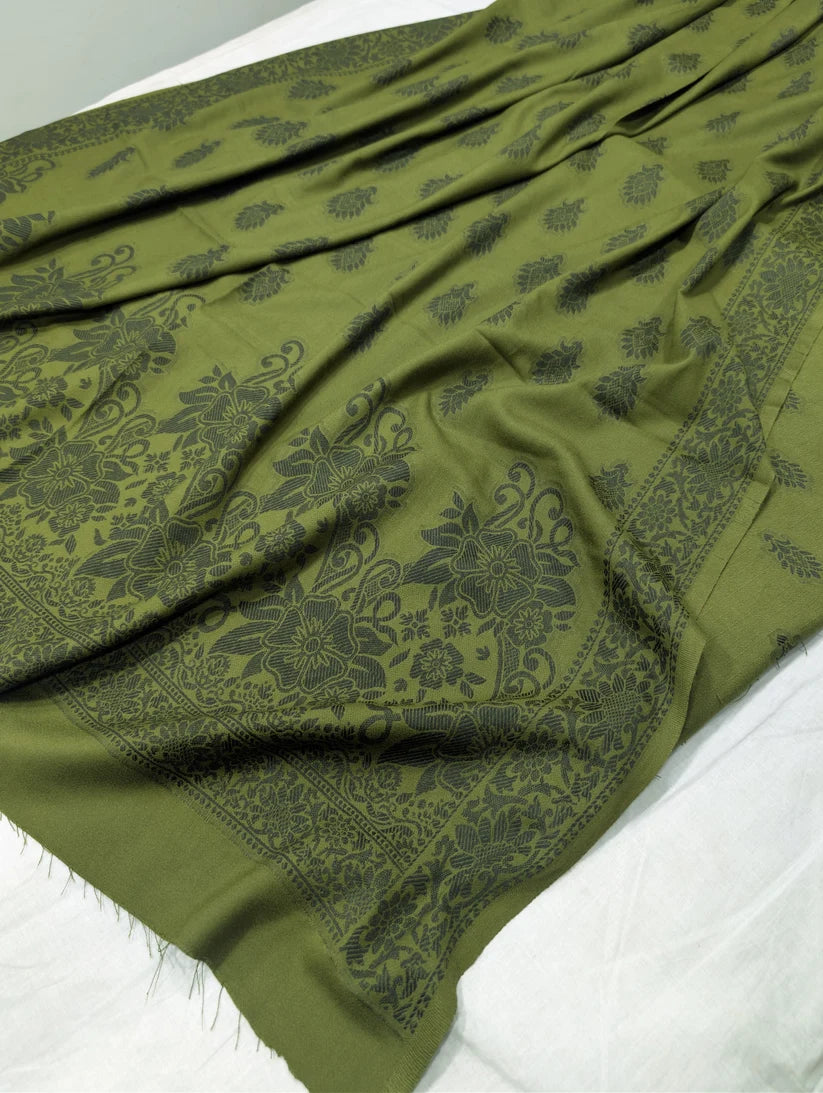 3PC MARINA MOTIF BROSHA VERY SOFT PREMIUM QUALITY WINTER COLLECTION (mehndi1.1)