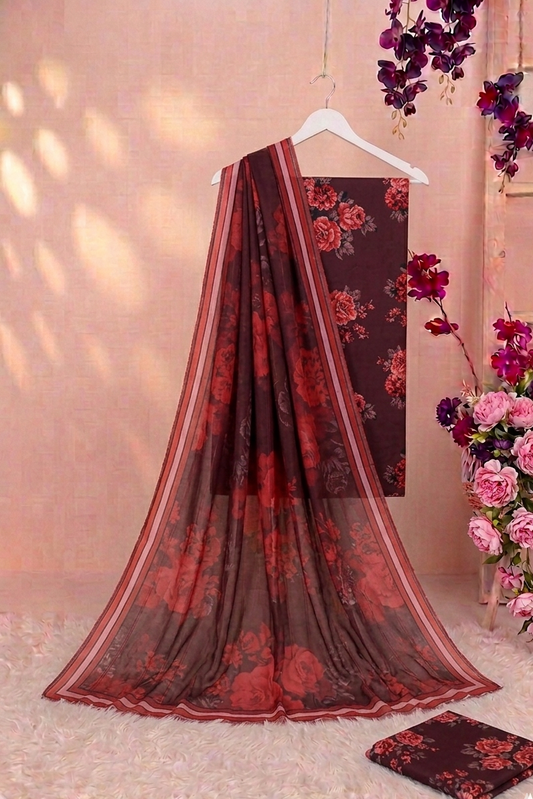 3Piece - Printed   Lawn Suit LPT 11