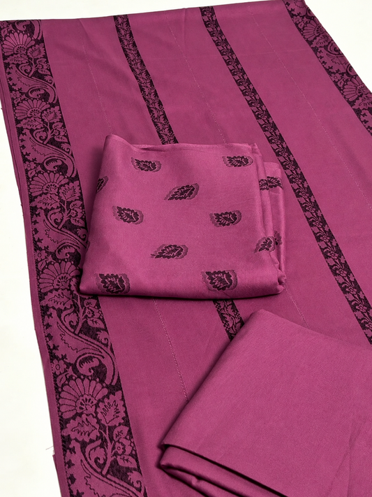 3PC MARINA MOTIF BROSHA VERY SOFT PREMIUM QUALITY WINTER COLLECTION ( ONION PINK )
