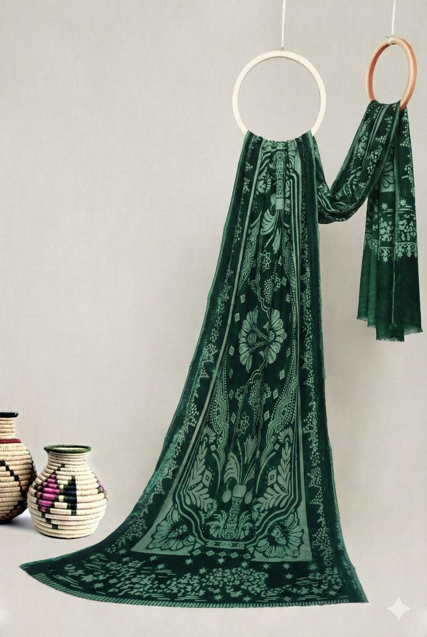Winter Palachi shawl  (Bottle green )  Ps3