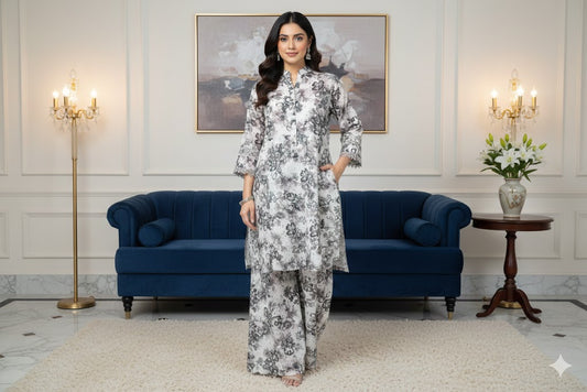 2 piece printed Bana Dora  lawn suit BDL8