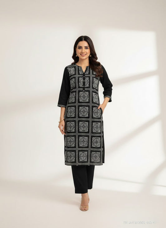 Breeze Embroided  lawn 2 piece black