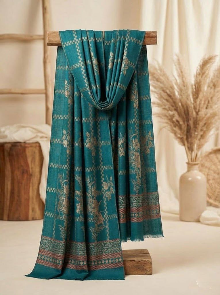 self jacquard pashmina shawl ( zink 1.1)